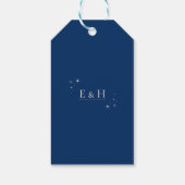 Hemelse maan sterren kosmisch bruiloft bedankt cadeaulabel (Achterkant)