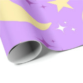 Hemelse Maan Sterren Patroon Cadeaupapier (Rol Hoek)