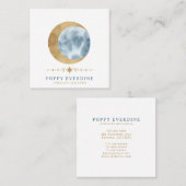 Hemelse Maan Sterren Vierkante Visitekaartje (Voorkant / Achterkant)