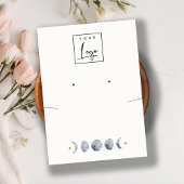 Hemelse Maan Waterverf Ketting Oorbel Logo Visitekaartje