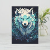 Hemelse Maan Wilde Wolf Aankondiging (Staand voorkant)