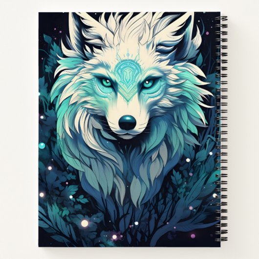 Hemelse Maan Wilde Wolf Notitieboek (Achterkant)