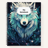 Hemelse Maan Wilde Wolf Notitieboek (Voorkant)