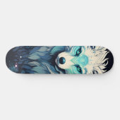Hemelse Maan Wilde Wolf Persoonlijk Skateboard (Horizontaal)
