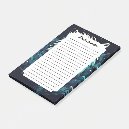 Hemelse Maan Wilde Wolf Post-it® Notes (Schuin)