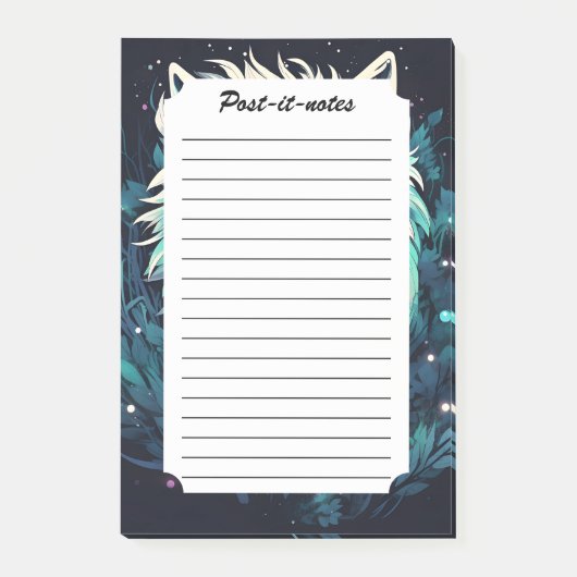 Hemelse Maan Wilde Wolf Post-it® Notes (Voorkant)