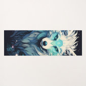 Hemelse Maan Wilde Wolf Yogamat (Achterkant (horizontaal))