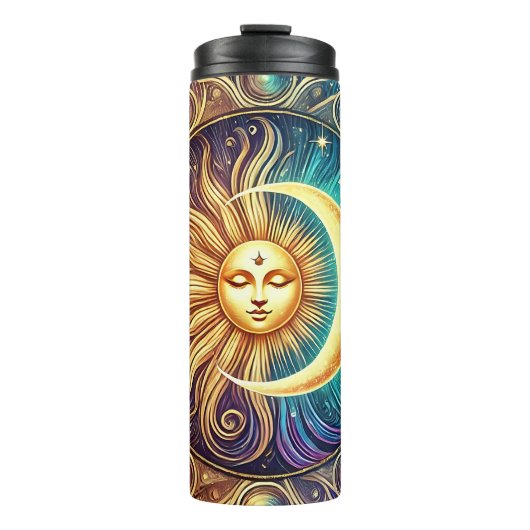 Hemelse Maan Zon Elegant wwwwwwwwwwwwwwwwwwwwwwwww Thermosbeker (Voorkant)