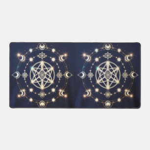 Hemelse Maancyclus Mandala – Heilige Geometrie Bureaumat