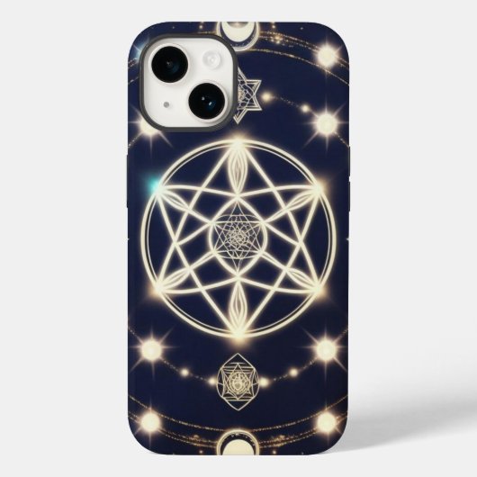 Hemelse Maancyclus Mandala – Heilige Geometrie Case-Mate iPhone Case (Achterkant)