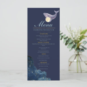 Hemelse Maandelijkse Baby Shower Menukaart Walvi