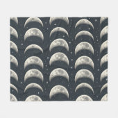 Hemelse Maanfase (3) Fleece Deken (Voorkant (Horizontaal))