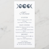 Hemelse Maanfasen Boho Bewerkbare Trouwmenu Menu (Voorkant)