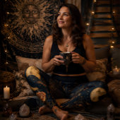 Hemelse Maanfasen Botanische Astrologie Leggings