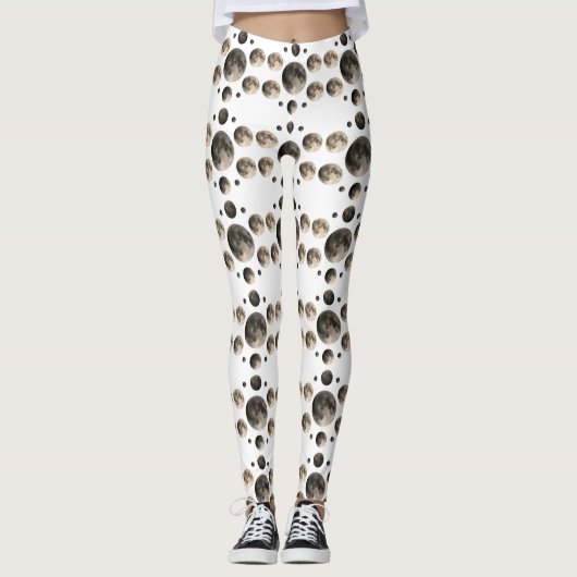 Hemelse Maanfasen Mandala Astronomie Kunst Leggings (Voorkant)