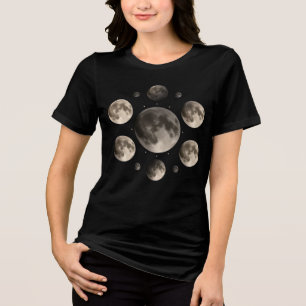 Hemelse Maanfasen Mandala Astronomie Kunst Tri-Blend Shirt