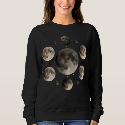Hemelse Maanfasen Mandala Astronomie Kunst Trui (Voorkant)
