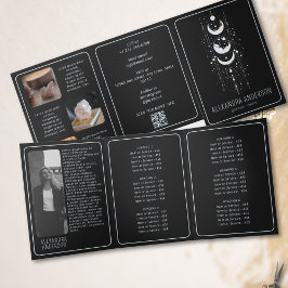 Hemelse Maanfasen Mystieke Spirituele QR-code Drieluik Kaart