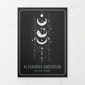 Hemelse Maanfasen Mystieke Spirituele QR-code Drieluik Kaart (Cover)