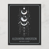 Hemelse Maanfasen Mystieke Spirituele QR-code Flyer (Voorkant)