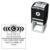 Hemelse Maanfasen Naam Retouradres #1 Zelfinktende Stempel (In situ)