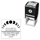 Hemelse Maanfasen Naam Retouradres #3 Zelfinktende Stempel (In situ)