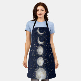 Hemelse Maanfasen & Zodiac Constellatie Schort