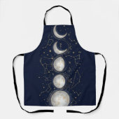 Hemelse Maanfasen & Zodiac Constellatie Schort (Voorkant)