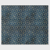 hemelse magie maan en sterrenpatroon cadeaupapier (Vlak)
