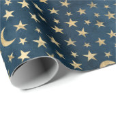 hemelse magie maan en sterrenpatroon cadeaupapier (Rol Hoek)