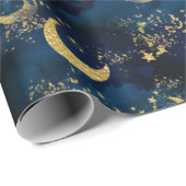 hemelse magische manonen en sterrenpatroon cadeaupapier (Rol Hoek)