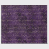 hemelse magische paarse kalligrafie cadeaupapier (Vlak)