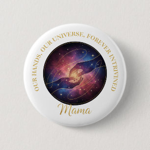 Hemelse Mama Handen Melkweg Heelal Ronde Button 5,7 Cm