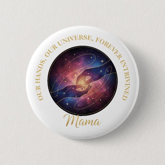 Hemelse Mama Handen Melkweg Heelal Ronde Button 5,7 Cm (Voorkant)