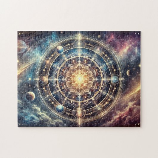 Hemelse Mandala Galactische Harmonie Meditatie Cad Legpuzzel (Horizontaal)