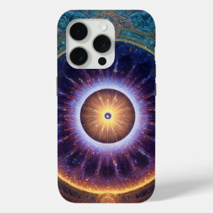 Hemelse Mandala Kunst – Het Oog van Licht iPhone 15 Pro Case
