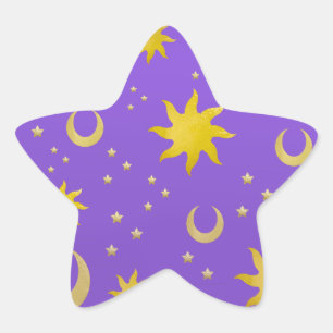 Hemelse manen en sterren ster sticker