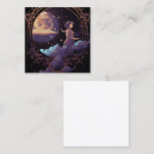 Hemelse manen magische kosmische achtergrond vierkante visitekaartje (Voorkant / Achterkant)