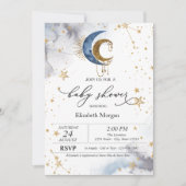Hemelse manen, Sterren Baby shower Kaart (Voorkant)