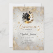 Hemelse manen, sterren Bloem Quinceanera Kaart (Voorkant)