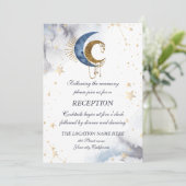 Hemelse manen, sterren uitnodiging (Staand voorkant)