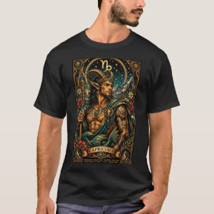 Hemelse Mannelijke Dierenriem Steenbok ontwerp T-shirt