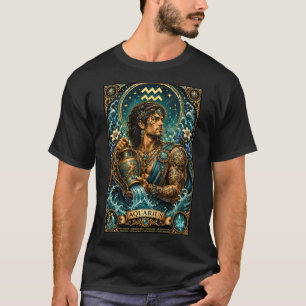 Hemelse Mannelijke Dierenriem Waterman ontwerp T-shirt