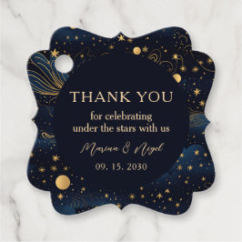 Hemelse Marine Gouden Bruiloft Dank Je Bedankjes Labels