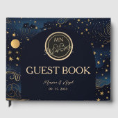Hemelse Marine Gouden Bruiloft Gastenboek (Voorkant)