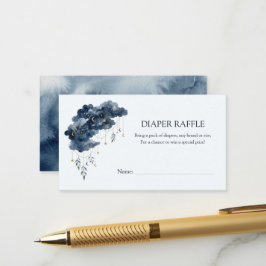 Hemelse Marine Waterverf Wolk Luier Raffle Kaart