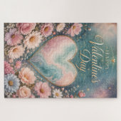 Hemelse Marmeren Hart Valentijns Tuin Legpuzzel (Horizontaal)