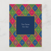 Hemelse Marokkaanse Tegel (blauwe achtergrond) Cus Briefkaart (Voorkant)