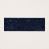 hemelse middernacht blauwe zilveren bruiloft Websi Mini Visitekaartjes (Achterkant)