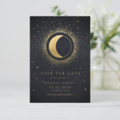 hemelse middernacht foto Save the Date Kaart (Staand voorkant)